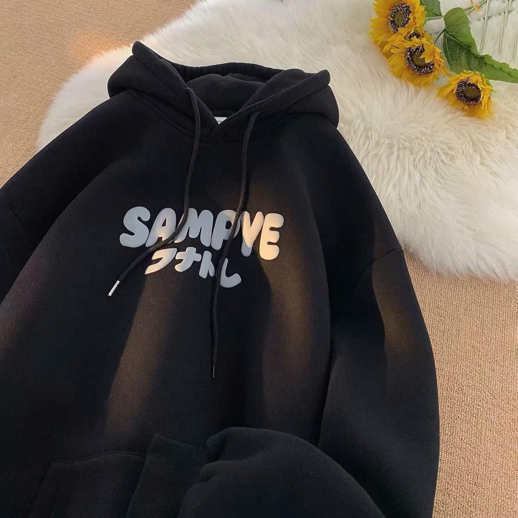 Unisex American Retro Velvet Hoodie: Oversized, Trendy Spring/Autumn 2023 Jacket