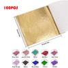 100 Sheets Imitation Gold Foil Paper Leaf Gilding DIY Art Craft Paper Birthday Party Wedding Cake Dessert Decorations