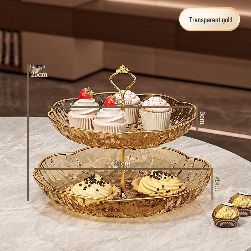 Luxurious Multi-layer Dessert and Fruit Display Tray for Living Room