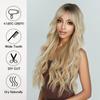 Ombre Blonde Platinum Синтетические парики Длинные вьющиеся волны Парик из натуральных волос для женщин Афро-косплей парик Термостойкие парики с челкой