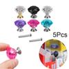 Colorful Cabinet Handles Door Knobs Cupboard Pulls Crystal Glass Knobs Diamond Shape Pull Handle