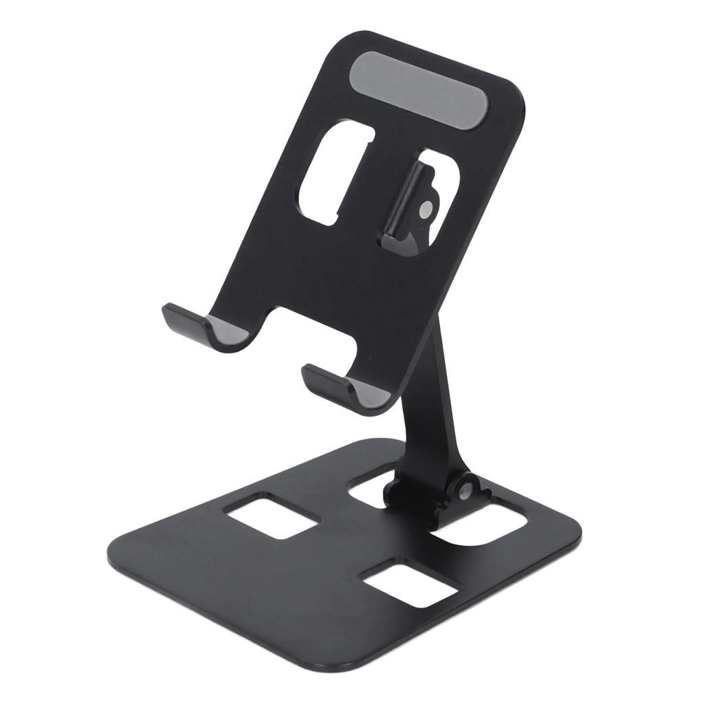 Desk Phone Stand Aluminum Alloy Adjustable Angle Antislip Silicone Phone Holder Stand for Tablet Phone Below 12.9in