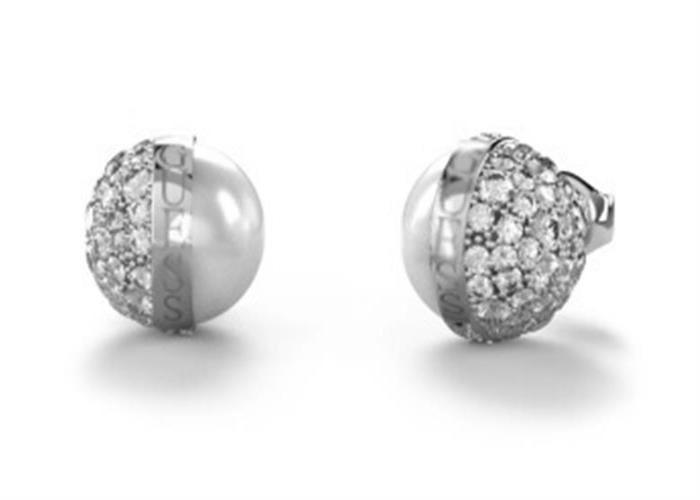 Charmantes boucles d'oreilles en acier avec zircon cubique Calypso JUBE04458JWRHT/U