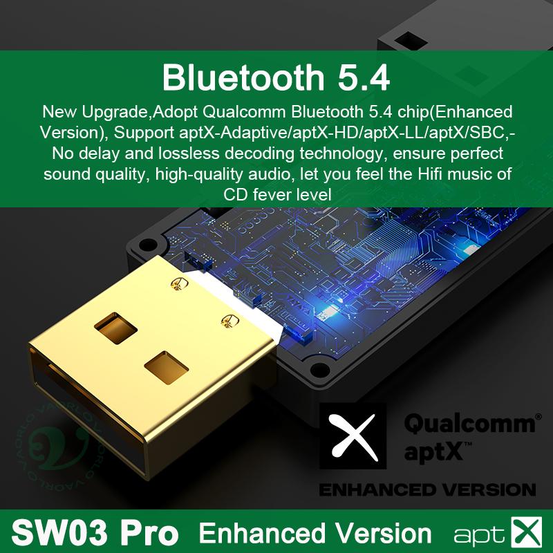 USB оптоволоконный APTX Bluetooth аудио передатчик aptX-Adaptive/HD/LL Hifi многоточечный беспроводной адаптер для PS4/3 Xbox TV PC