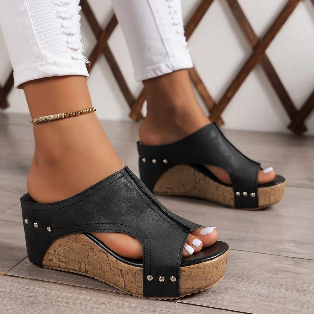 Sandals Shoes Women Summer Soft Women Shoe Slides Women's Sandals Wedge Shoes Woman Platform Heels Slippers Women Footwear
