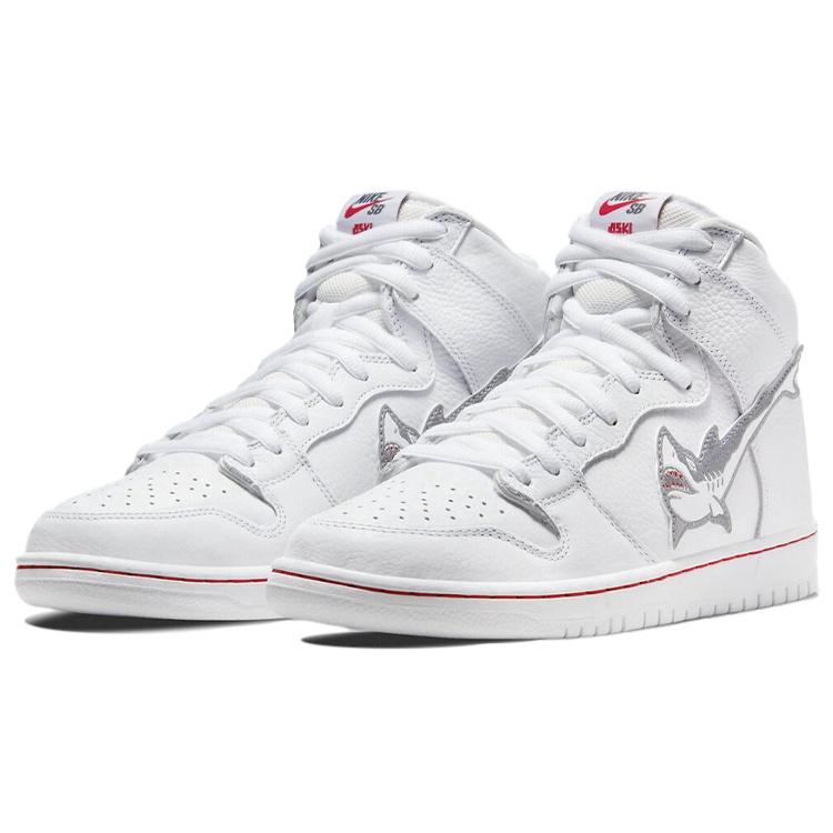 Nike X Oski SB Dunk High Shark 'Белый Серый' Мужские CI2692-100