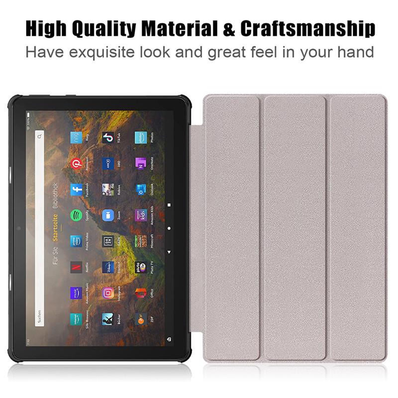For Amazon FireHD 10 2019 Amazon FireHD 10 2021  Case Folding Stand Magnetic Shell for Amazon Fire HD 10 2021 11th Gen Tablet Cover Kids