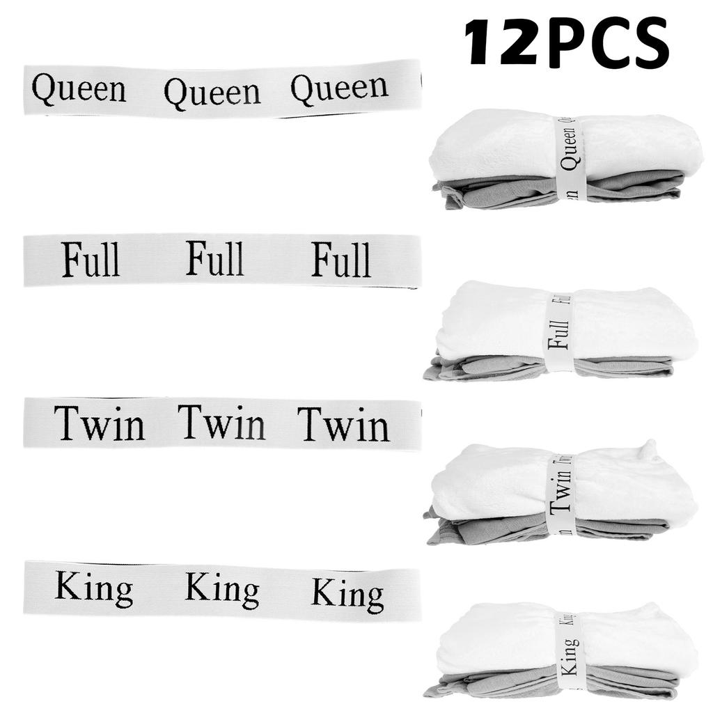 12 шт. Органайзер и хранение для простыней, эластичные ленты-этикетки, органайзеры для бельевого шкафа для складных простыней, наволочек