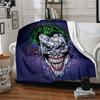1Pc Joker'S Wild Smile Flannel Blanket, Soft And Comfortable, Casual Warm, Camping Travel, Christmas, Halloween Xmas Gift L1533