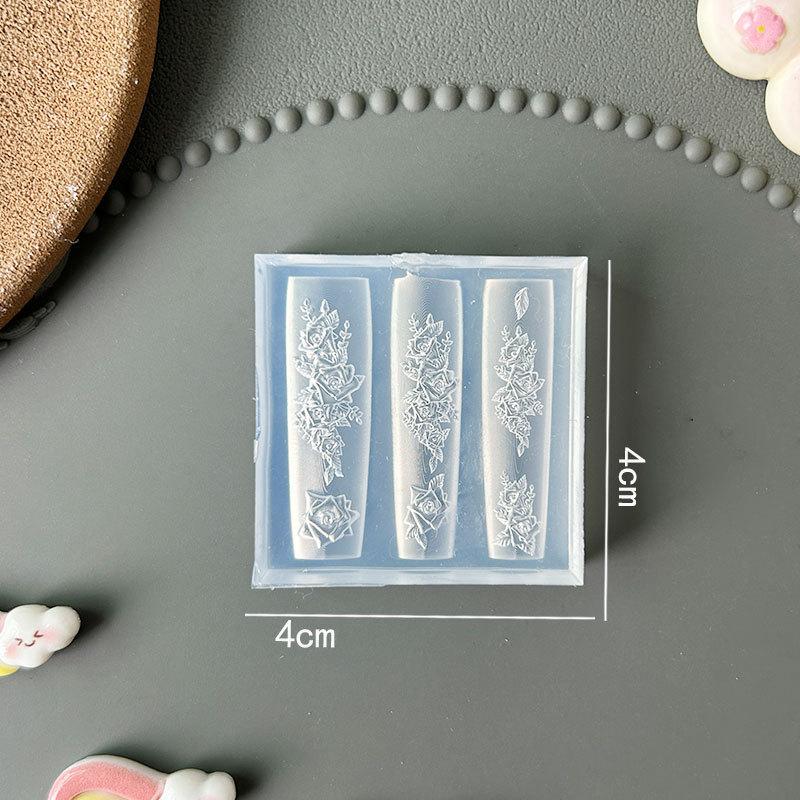 3D Фруктовый силиконовый молд для ногтей Сладкие лепестки цветов Ногти феи Шаблоны DIY Декор для нейл-арта Шаблон для маникюра для нейл-шармов
