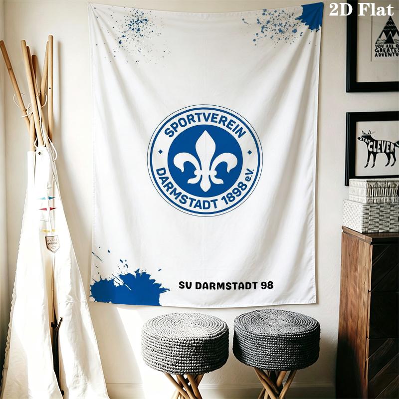 Fc Olympia Darmstadt Wall Tapestry Aesthetic Wall Hanging Printed Fabric Blanket Decorative Tapestries for Bedroom Living Room Home Decor