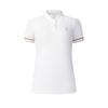 Golf Series Simple Casual Comfortable Dopamine Color Vitality Versatile Knit Short Sleeve Polo Shirt Women Polo Shirts Jade-White A11W525103F-WT