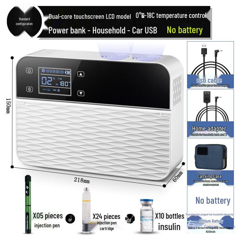 Портативный мини-холодильник для инсулина с перезаряжаемым контролем температуры