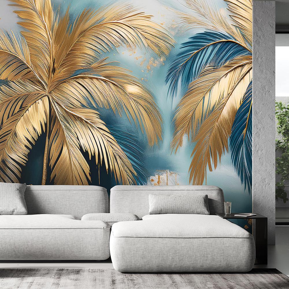 Wallpaper Golden palm trees abstract