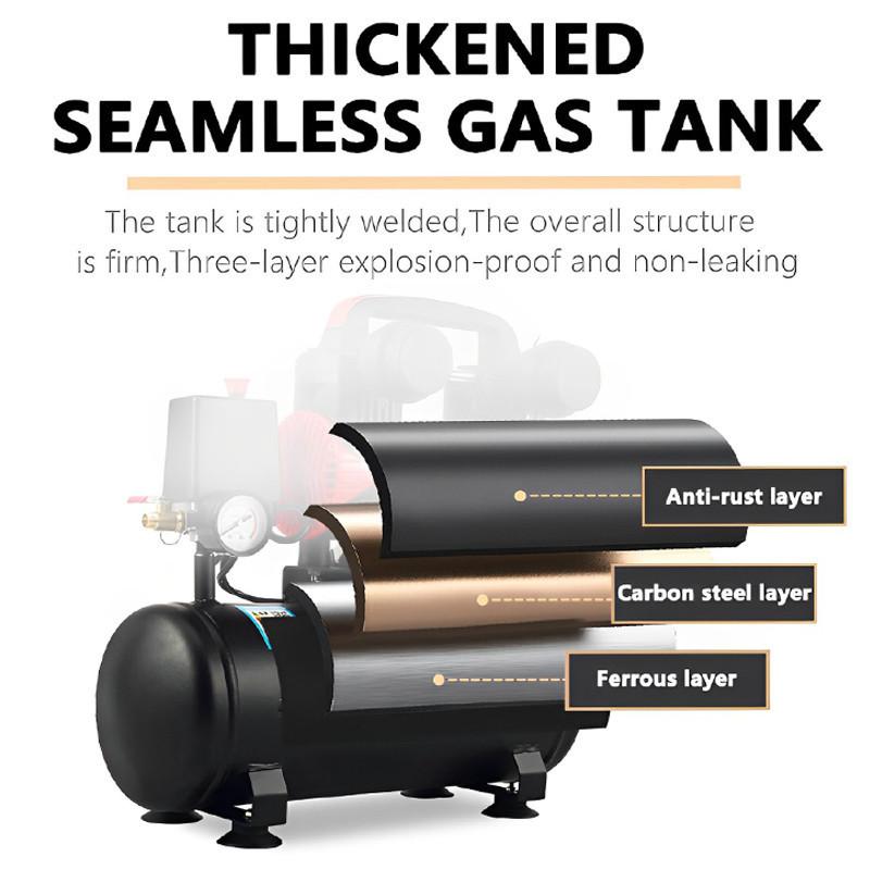 1500 Вт Высокомощный Воздушный Компрессор Сверхмощный Электрический Воздушный Насос Профессиональный Безмасляный Бесшумный Тип Электроинструменты