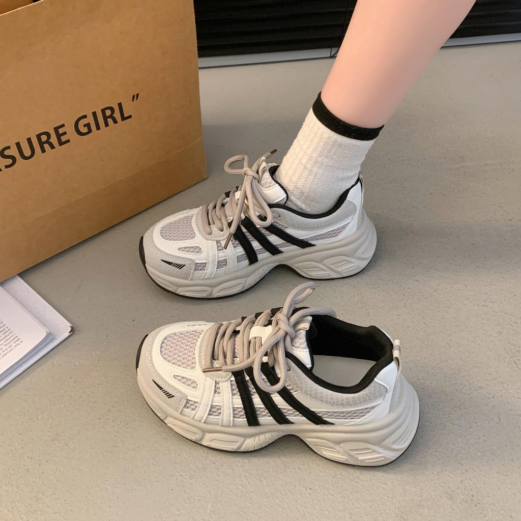 Летние Новые Женские Повседневные Спортивные Кроссовки на Толстой Подошве Сетчатые Дышащие Кроссовки Женская Обувь Женские Кроссовки для Женщин Баскетбольные Кроссовки