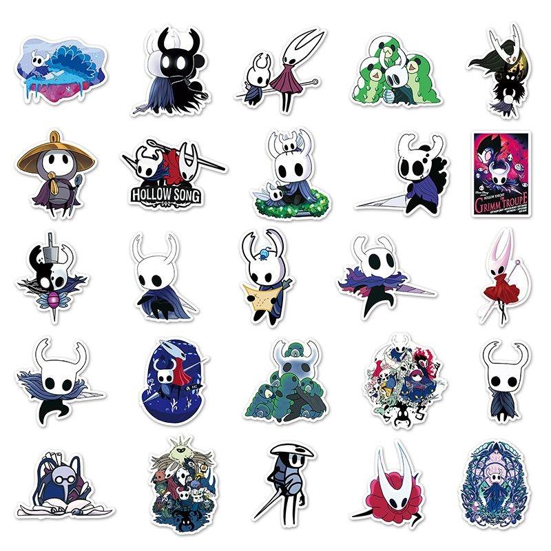 50/100Pcs Hollow Knight Game Graffiti Stickers Diy Decoration For Mobile Phones, Notebooks, Water Bottles, Greeting Cards Gifts