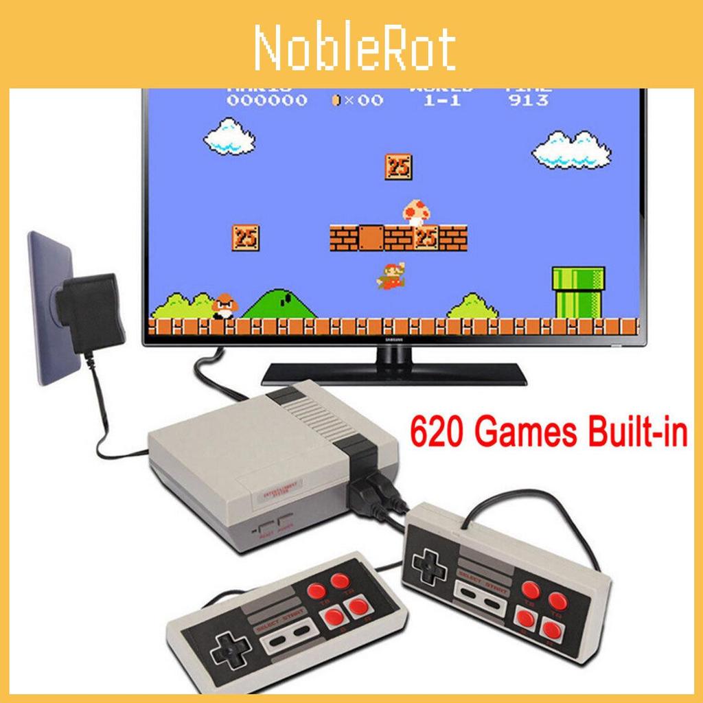 Ретро Классическая Игровая Консоль 620 Игр С Двумя Контроллерами И Миниатюрный Портативный Размер