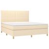 VidaXL Slat Bed Base with Mattress and LED, Upholstered Bed, Double Bed, Adult Bed for Interior Bedroom, 3135618