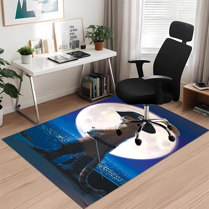 Puss In Boots Printed Carpetrugfor Office Chair Living Room Bedroom Kitchen Room Decor Gifts