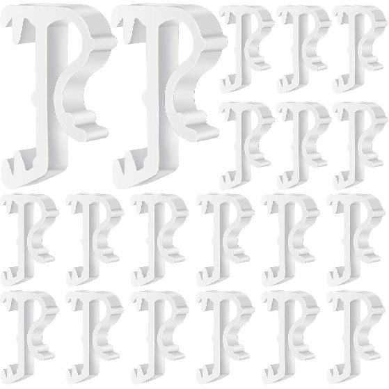 Jetec Blind Valance Window Blind Clips 1 Inch Hidden White Plastic Valance Retainer Clips(12 Pieces)