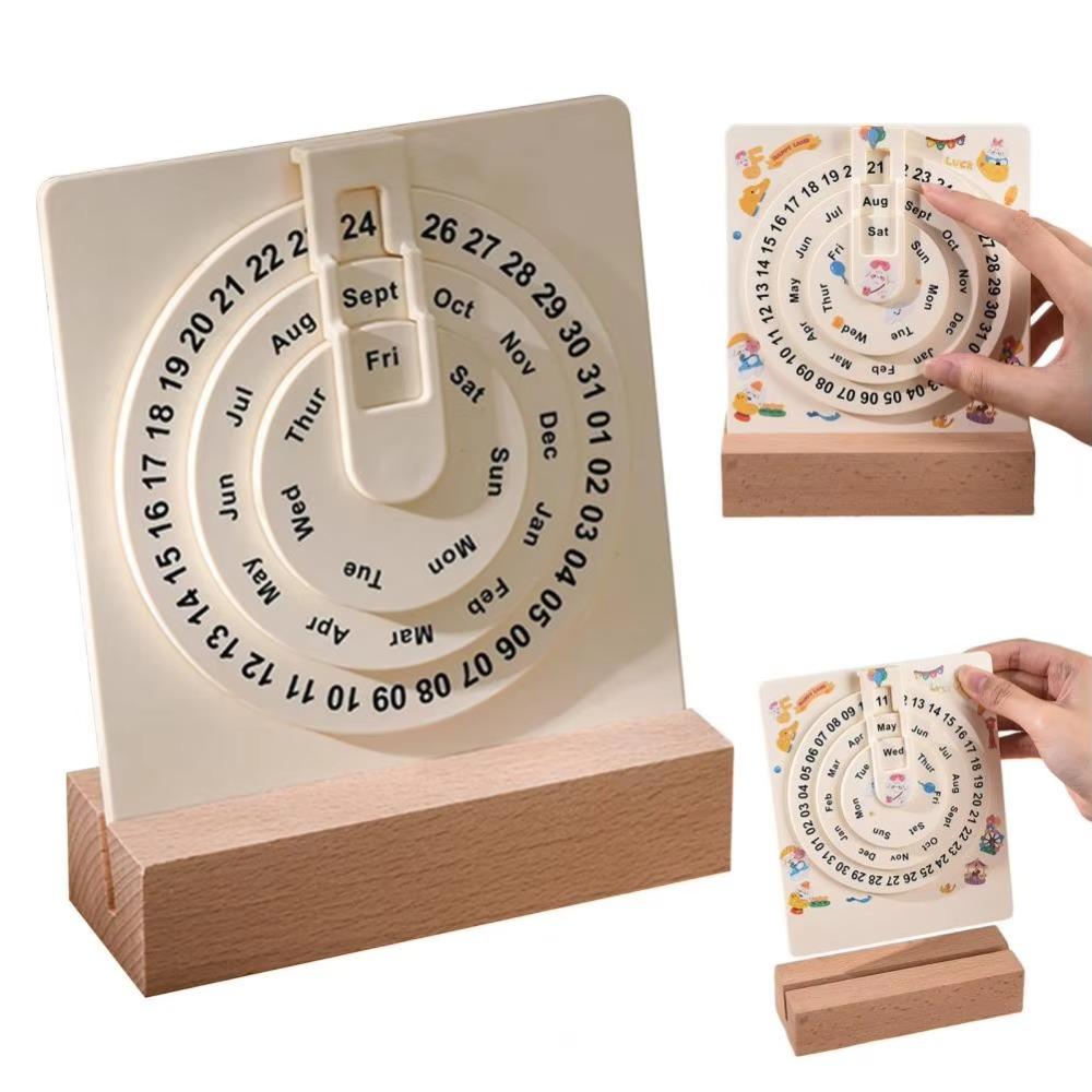 DIY Perpetual Calendar Handmade Desk Calendar Rotating Calendar  College Entrance Examination