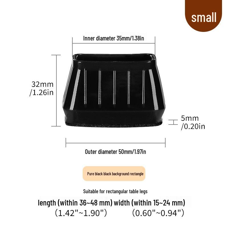 Силиконовые накладки на ножки стульев с фетровыми накладками - Защита мебели и снижение шума
