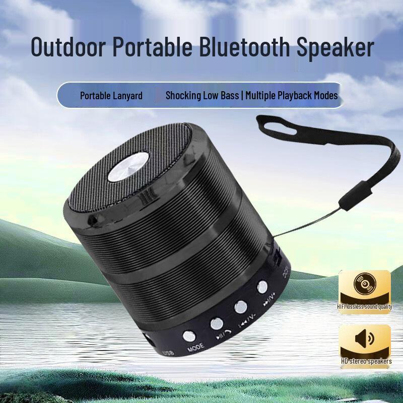 Портативная Bluetooth-колонка WS-887 со слотом для карт и сабвуфером