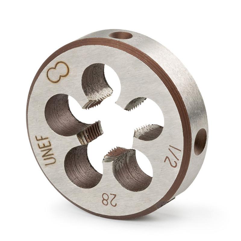 New HSS 1/2-28 UNEF 5/8-24 UNEF Hand Tap Round Die Cut Right Hand Tapping Cutting Tools Metalworking Tap Die Tools Set
