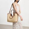 Charles & Keith Summer Woven Large Capacity Tote Bag Women tote bag Light-Brown Brown CK2-30701583-3