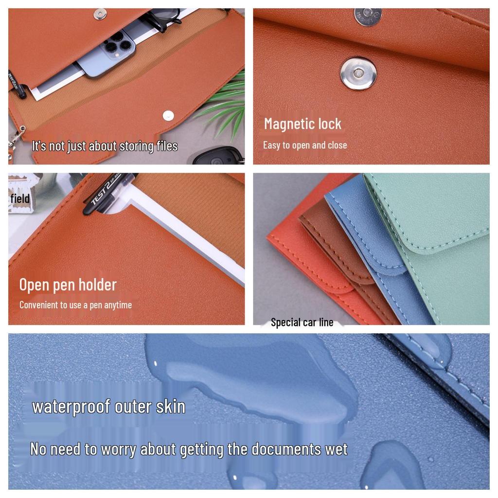 Кожаный портфель формата A4/A5 с ручкой и сумка для документов с возможностью нанесения логотипа