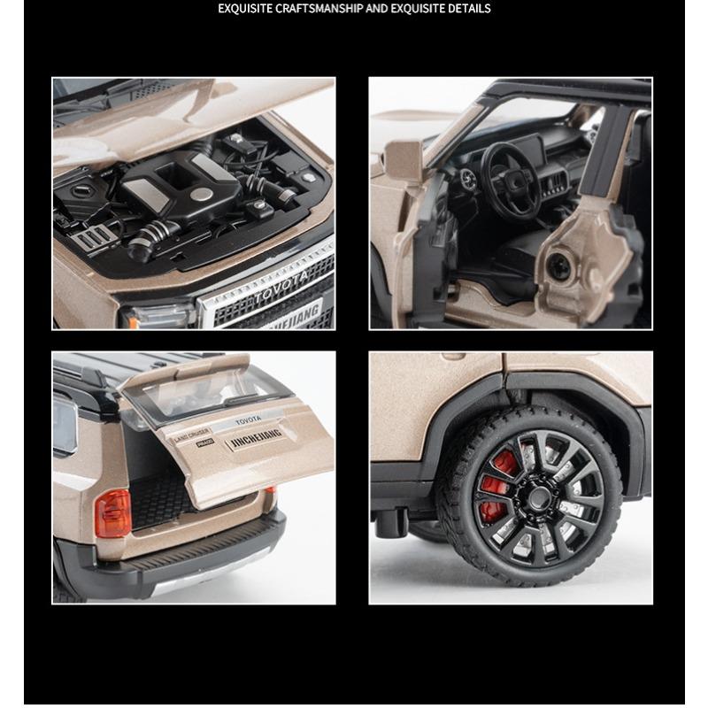 1/32 Toyota 2024 PRADO Land Cruiser литая модель автомобиля внедорожная игрушка из металла
