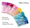 2024 Hot Sale Crystal Shine Eyelashes Mascara Brushes Private Logo Diamond Eyelashes Nylon Fan Brush Make-Up Tool