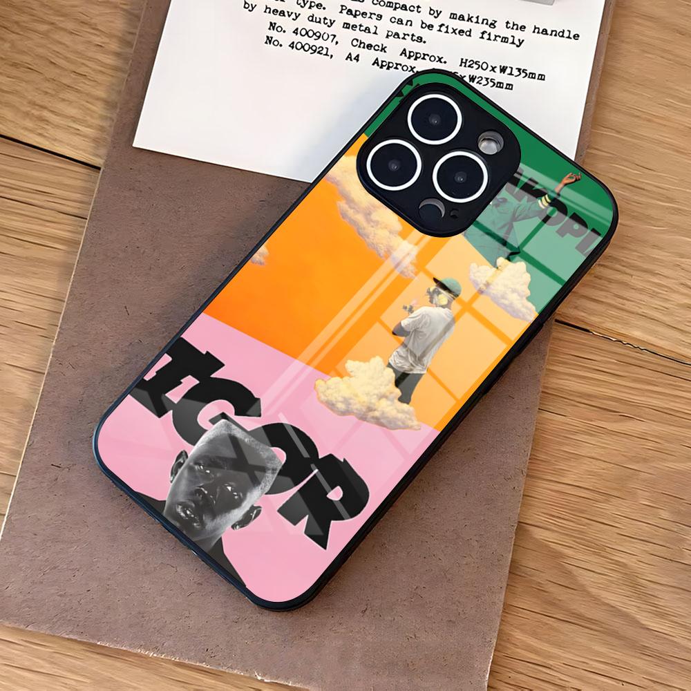 Чехол для телефона T-Tyler T-The Creator Для IPhone 17 Air 16 E Pro Max 15 14 13 Mini 12 Pro 11 Max Plus Черный Стеклянный Чехол