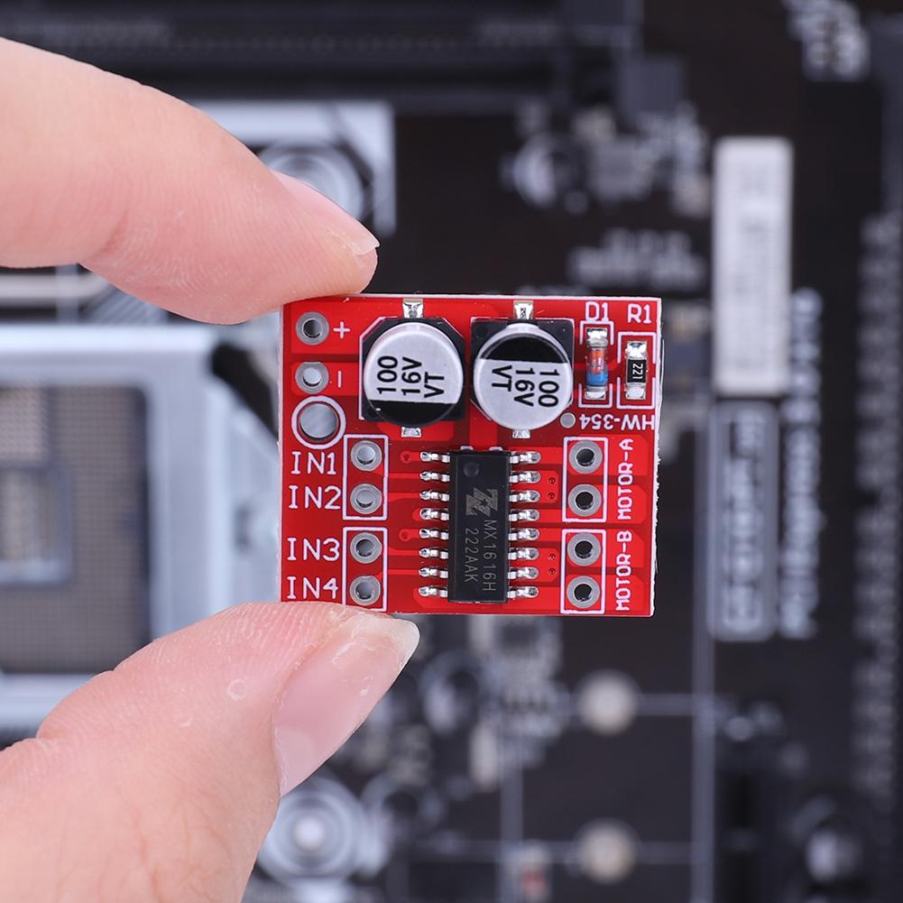 L298N DC Stepper Motor Board Dual H Bridge Mini DC Motor Drive Controller Module 2.5A Reversing PWM Speed Electronic Components