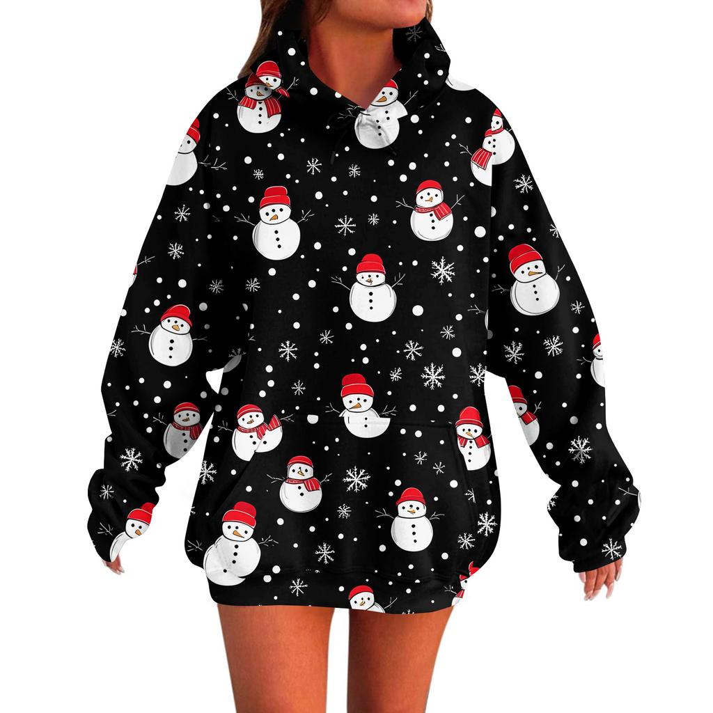 Women's Fashion Daily Versatile Casual Crewneck Sweatshirts Long Sleeve Printed Top Sweatshirts