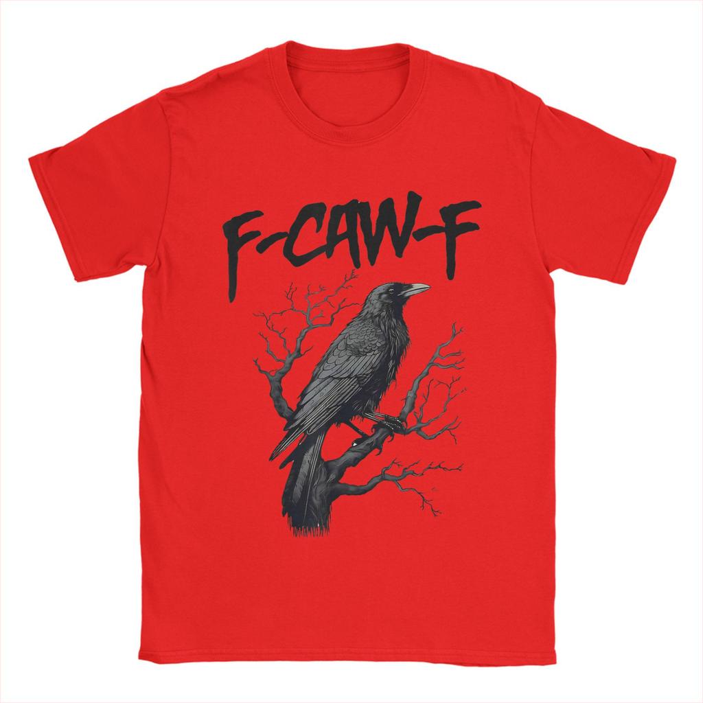 C F Black Crow FCaw F Funny Black Bird Saying Meme T Shirt Unisex Cotton Vintage TShirt O Neck Tee Shirt Short Sleeve Tops