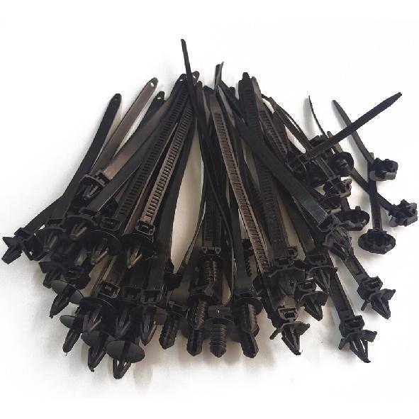 100 pcs/set Car Mixed Line Cable Ties Zip Tie Clip Wiring Loom Harness Universal