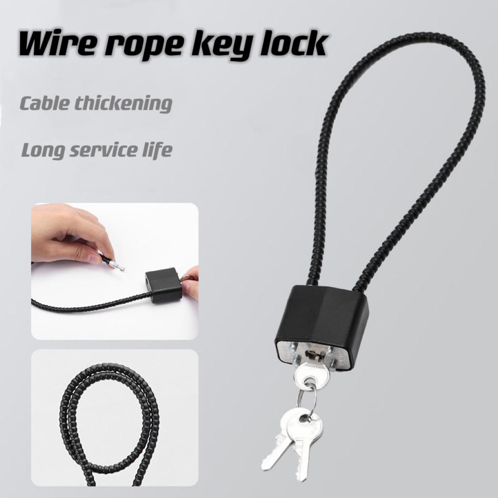 1pc Soft Steel Cable Anti-Theft Padlock With Multiple Sizes For Cabinets Helmets Baskets Keys Suitable For Indoor And Outdoo 4