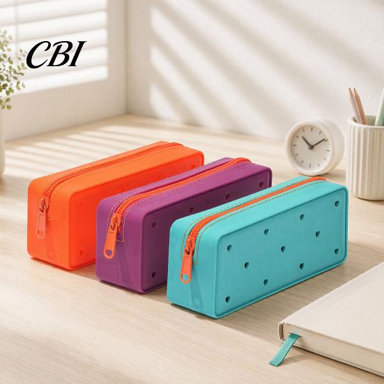 Supplies Bag Silicone Pencil Case, Cute Heart Star Shape Large Pouch, Case Soft Pen for Students, School Stationery Organizer