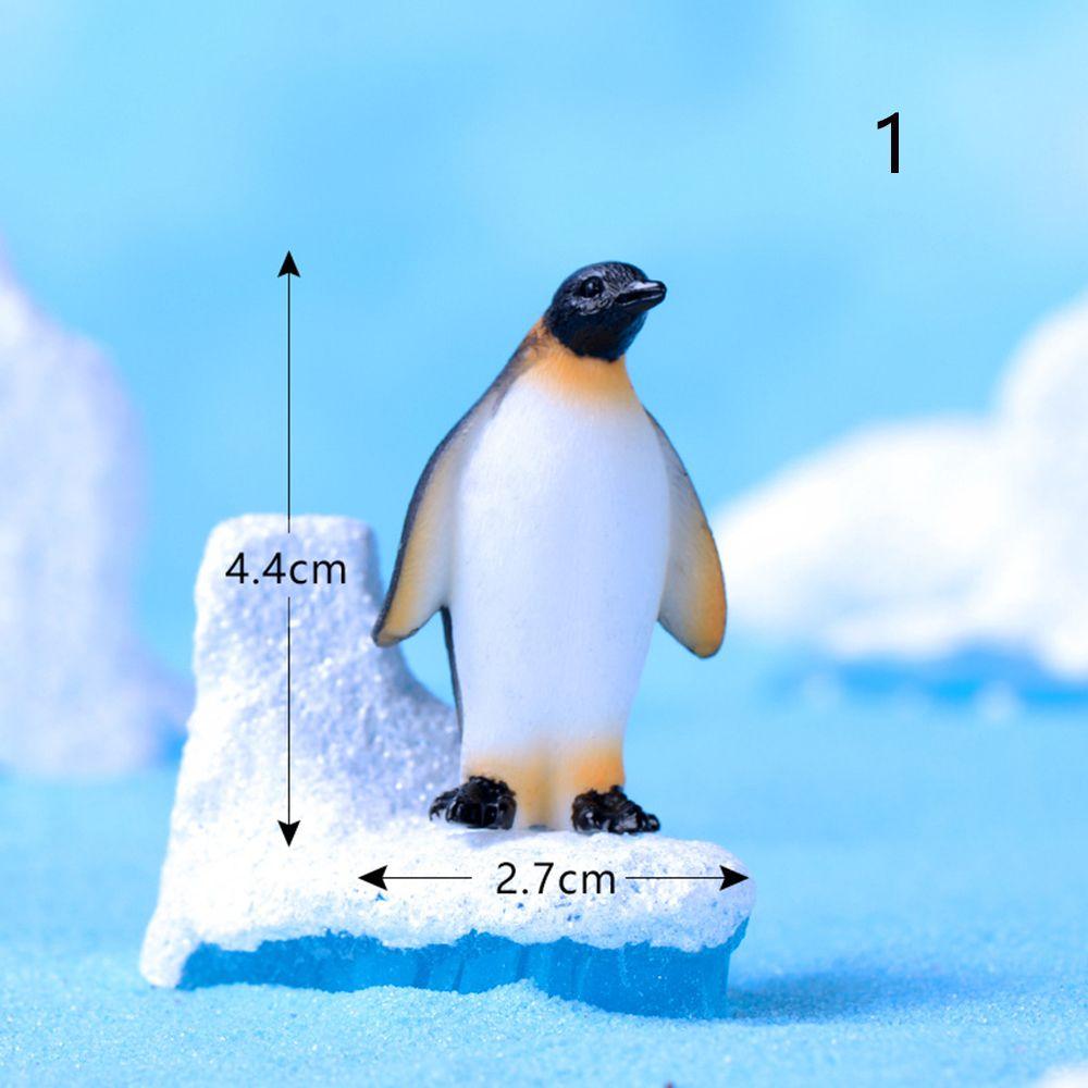 Cute Mini Animal Statue Miniature Model Micro Iceberg Series Resin Ornaments Handcraft Figurine