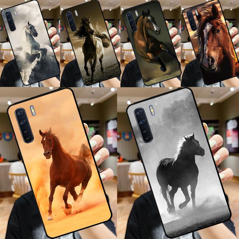 Бегущие Лошади Животное Для OPPO A15 A16 A76 A96 A52 A72 A92 A98 A78 A58 A5 A9 A53 A17 A77 A57S A94 A74 A54S Чехол