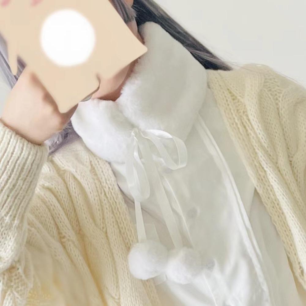 Thickened Imitation Fur Rabbit Scarf Warm Plush Neckerchief Fashion Women Shawl Women