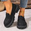 Women's Winter Furry Slip-Resistant Platform Sneakers/Boots - Thick Platform Height Increase