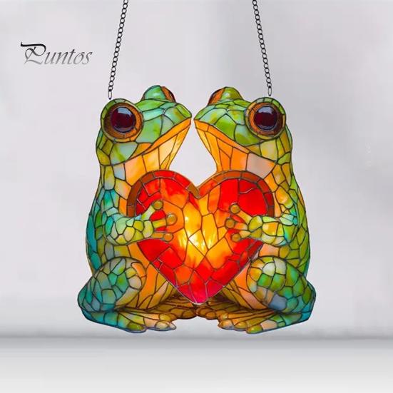 Лягушка-ловец солнца 2D акриловая лягушка подвесное украшение на окно лягушка настенный декор ловец солнца подарок на новоселье для любителей лягушек