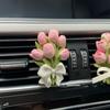 Tulip Car Fragrance Diffuser Stone with a High-End Floral Design for Car Air Vent Decoration and Interior Ornament