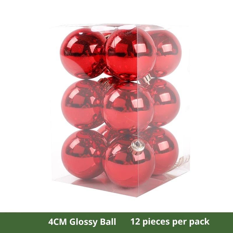 6/12 шт. 3-10 см Рождественские украшения Красные гальванизированные пластиковые рождественские шары Украшения для рождественской елки