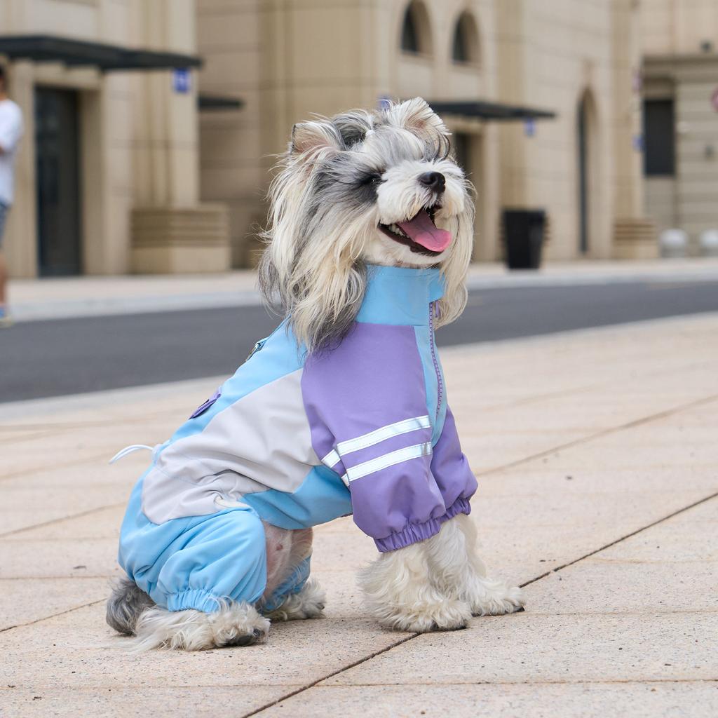 Autumn and winter new outdoor exploration windproof four-legged clothes pet clothing dog clothes teddy cat clothes