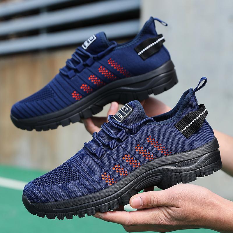Fashion Men'S Outdoor Trainers Sneakers Breathable Mesh Non Slip Hiking Expeditions Shoes New Street Fitness Walks Running Shoes