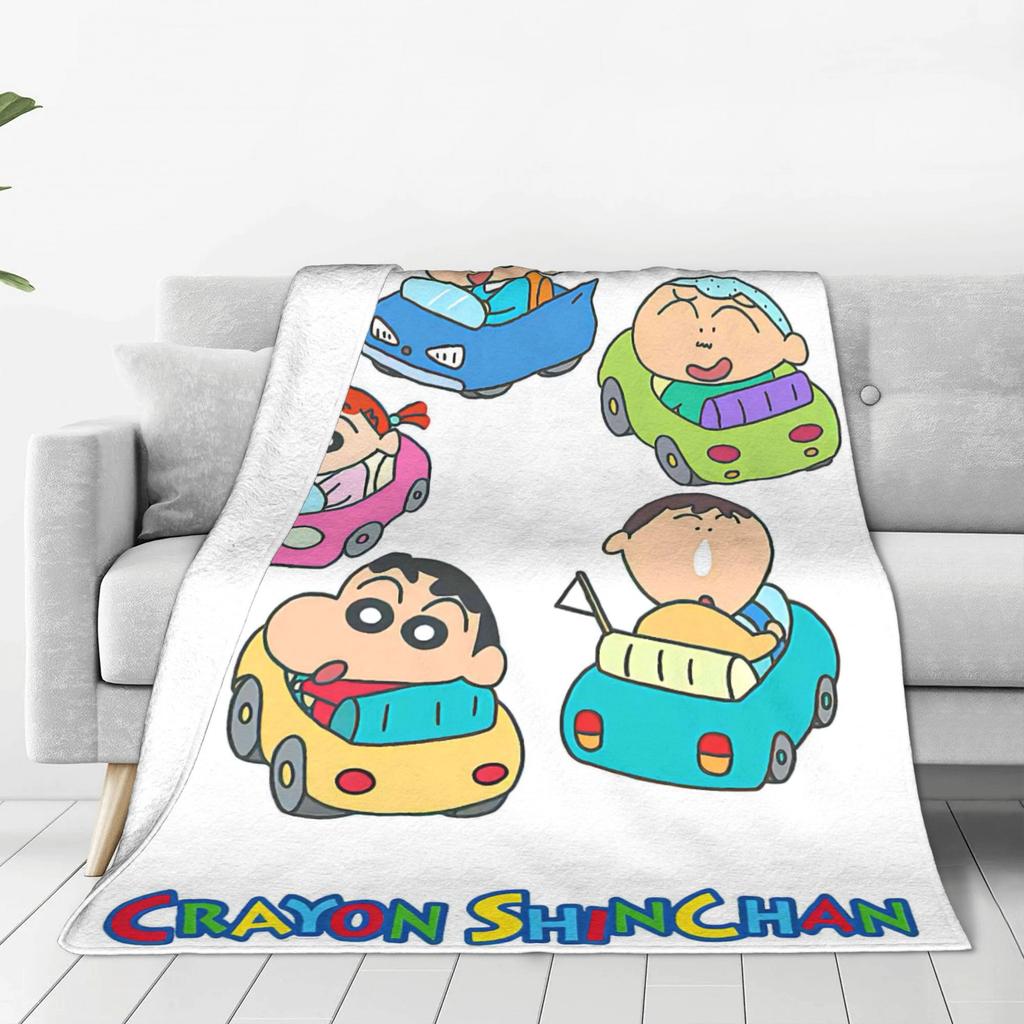 Crayons Shin-chans As Pikachu Blanket  Soft Street Trend Plush Throw Blanket For Children Bedroom Flannel Bedspread Bed Cover